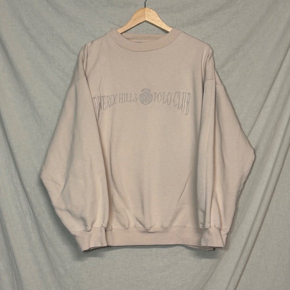Beverly Hills Polo Club Other - Vintage Beverly Hills Polo Club Mens XL Tan Embroidered Logo Crewneck Pullover